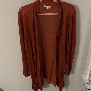 Eileen Fisher Terracotta Open Front Cardigan